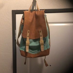 Mossimo supply co. Backpack. Teal cognac